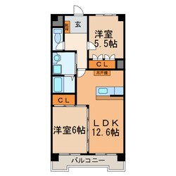 サンハイツ朝宮（八田町）の物件間取画像